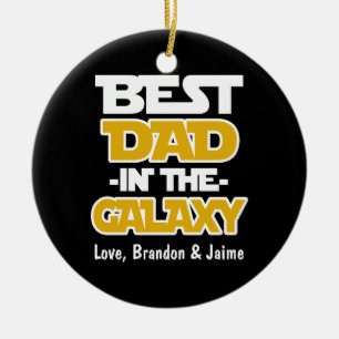 Mejor papá de encargo del ornamento del navidad d