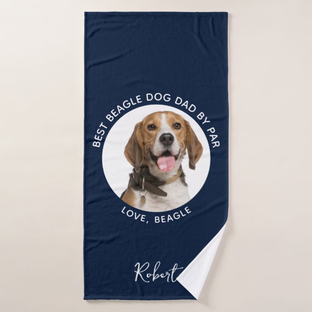 Mejor papá de perro del Mascota lejano Beagle Dog  (Toalla de baño)