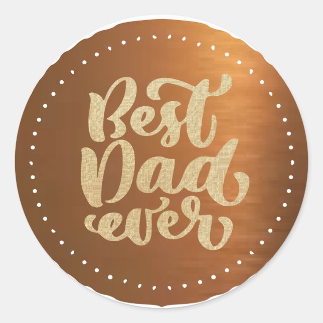Mejor Papá del Mundo:- Calcomanía (Anverso)