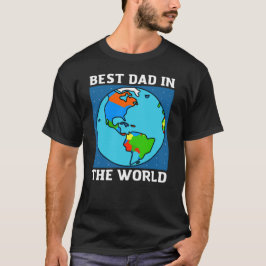 Mejor papá del mundo - camiseta de texto blanco