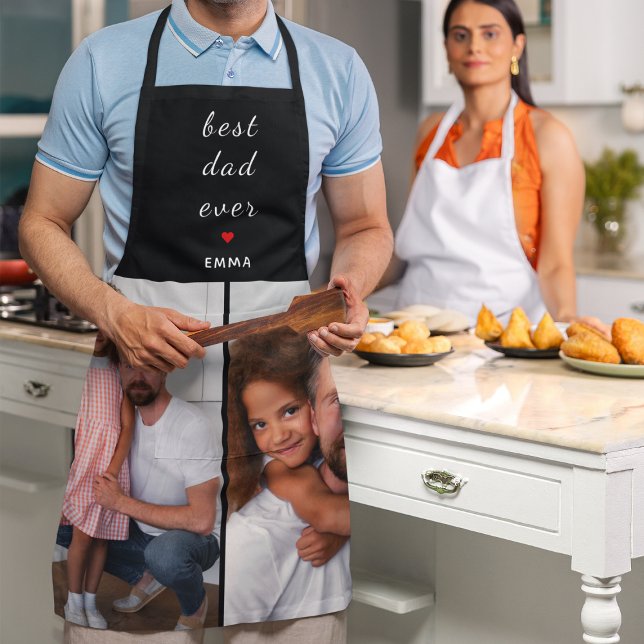 Mejor Papá Del Mundo Delantal Personalizado con Do (Subido por el creador)