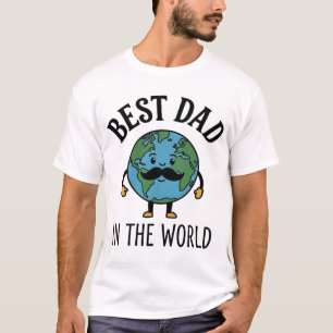 Mejor Papá del Mundo Diseño de Camiseta con Bigote