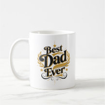 Mejor Papá del Mundo - Elegante Taza de Café Dorad