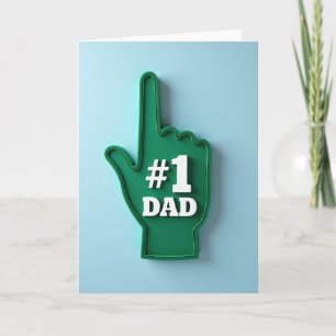 Mejor Papá del Mundo Mano de Espuma Tarjeta