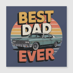 Mejor Papá del Mundo Retro Antiguo Coche Musculoso