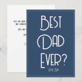 ¿Mejor Papá del Mundo? Tarjeta Azul Divertida para