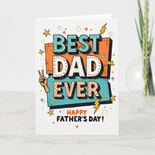 Mejor Papá del Mundo Tarjeta de Arte Pop