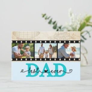 Mejor Papá del Mundo Tarjeta de Cámara de Foto Vin