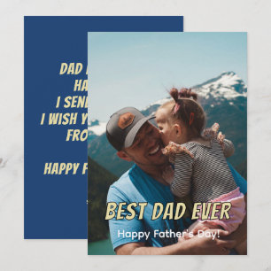 Mejor Papá del Mundo Tarjeta de Foto Completa Plan