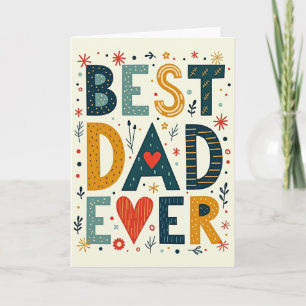 Mejor Papá del Mundo Tarjeta de Patrón Verde Azula