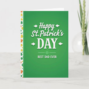 Mejor Papá del Mundo Tarjeta de San Patricio
