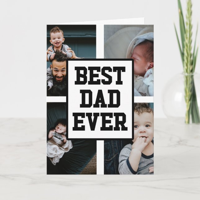 Mejor Papá del Mundo Tarjeta del Día del Padre con (Anverso)