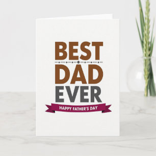 Mejor Papá del Mundo Tarjeta Tipográfica