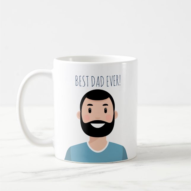Mejor papa editable personalizada siempre taza de  (Izquierda)