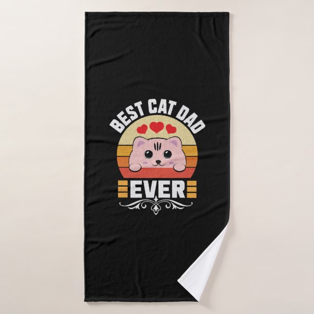Mejor Papá Gato (Toalla de baño)