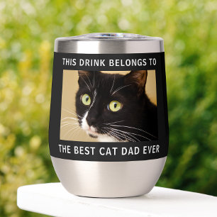 Mejor Papa Gato Personalizado Foto Negra