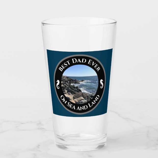 Mejor Papá Jamás Océano Atlántico Azul Costa Azul  (Anverso)