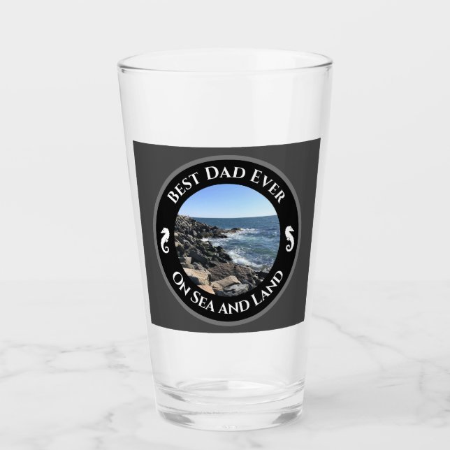 Mejor Papá Jamás Océano Atlántico Azul Mar Rocoso (Anverso)