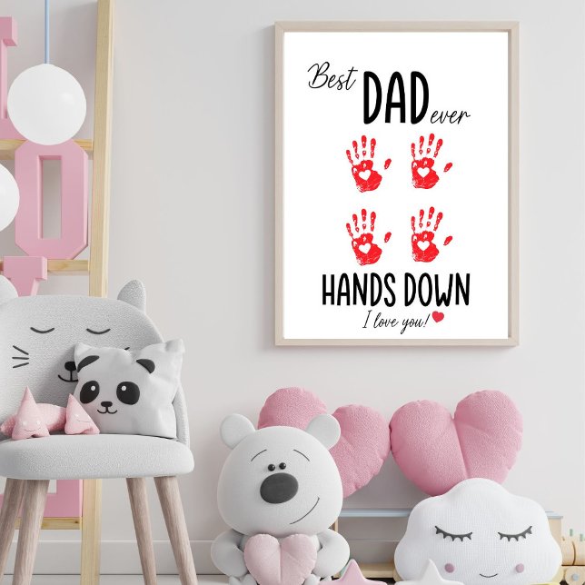 Mejor Papá Manos Abajo El Arte De La Huella Mano (Subido por el creador)
