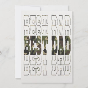 Mejor papá militar, tarjeta personalizada del día