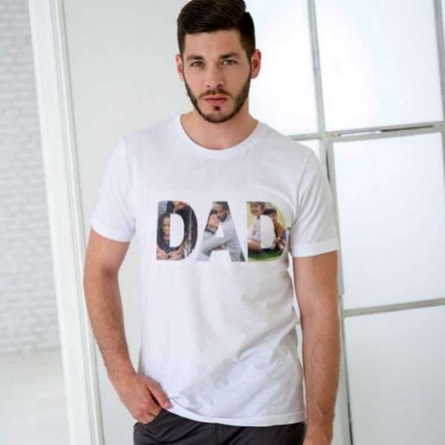 Mejor Papá Moderno Imprimir Camiseta Blanca (Subido por el creador)