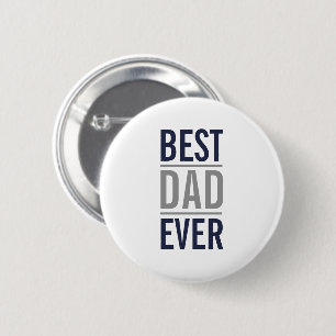 Mejor Papá Nunca Botón Azul de la Marina Moderna