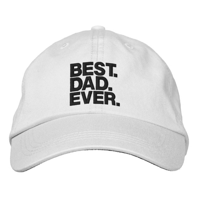 MEJOR. PAPÁ. NUNCA. Gorra gracioso del Día del Pad (Anverso)
