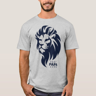 Mejor Papa nunca, león, camiseta del Día del Padre