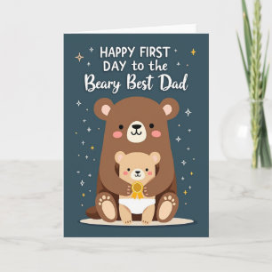 Mejor Papá Oso Tarjeta del Primer Día