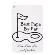 Mejor Papá Papa Por Toalla De Golf Par, Regalos De