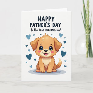 Mejor Papá Perro del Mundo Tarjeta Adorable
