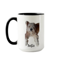 Mejor Papá Perro, Foto y Nombre, Taza