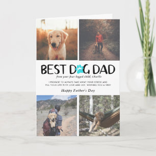 Mejor Papá Perro   Tarjeta del Día del Padre Colla