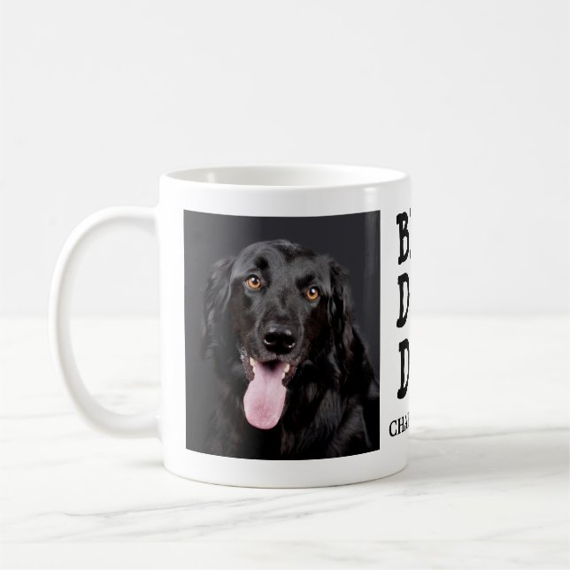 Mejor Papá Perro / Taza de Café Personalizada con  (Izquierda)