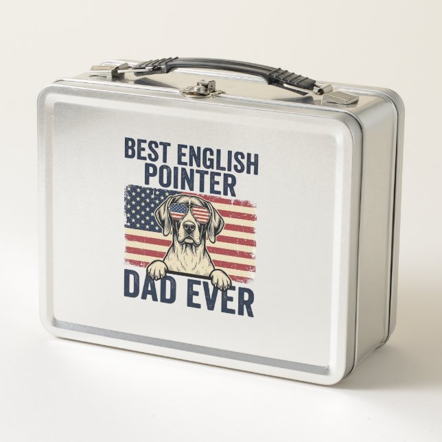 Mejor papá Pointer inglés patriota perrito (Anverso)
