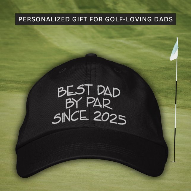 Mejor Papá Por Par Desde Año Gorra Bordada (Playful golf-inspired wording adds personality while keeping a modern aesthetic.)