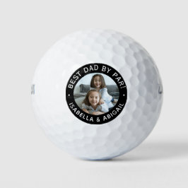 Mejor Papá Por Par Foto Pelotas de Golf Negras