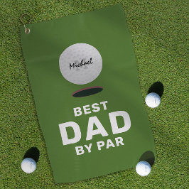 Mejor Papá Por Par Padre Nombre Toalla De Golf