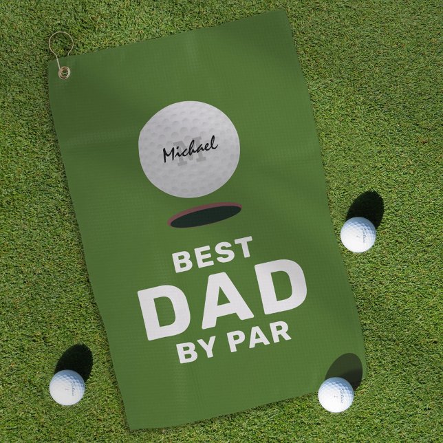 Mejor Papá Por Par Padre Nombre Toalla De Golf (Subido por el creador)