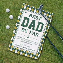 Mejor Papá por Par Toalla de Golf Personalizada Re