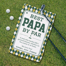 Mejor Papá por Par Toalla de Golf Personalizada Re