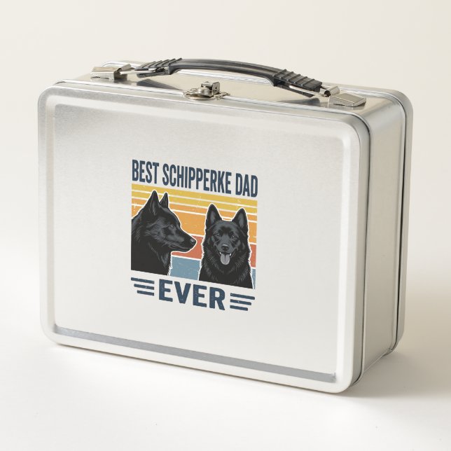 Mejor Papá Schipperke Retro Diseño Vectorial de Pe (Anverso)