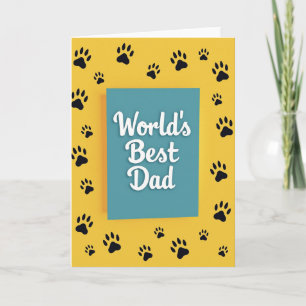 Mejor Papá Tarjeta Azul Teal