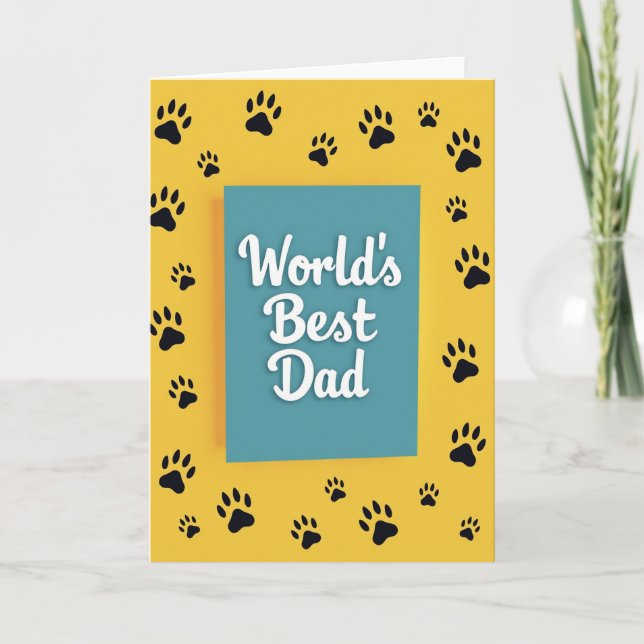 Mejor Papá Tarjeta Azul Teal (Anverso)