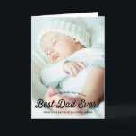 Mejor Papá | Tarjeta diurna para padres de caligra<br><div class="desc">Tarjeta fotográfica del día del padre del personalizable con guión de caligrafía retro. Se pueden encontrar otros colores y artículos similares en mi tienda.</div>