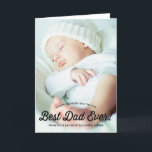 Mejor Papá | Tarjeta diurna para padres de caligra<br><div class="desc">Tarjeta fotográfica del día del padre del personalizable con guión de caligrafía retro. Se pueden encontrar otros colores y artículos similares en mi tienda.</div>