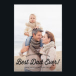 Mejor Papá | Tarjeta diurna para padres de caligra<br><div class="desc">Tarjeta fotográfica del día del padre del personalizable con guión de caligrafía retro. Se pueden encontrar otros colores y artículos similares en mi tienda.</div>