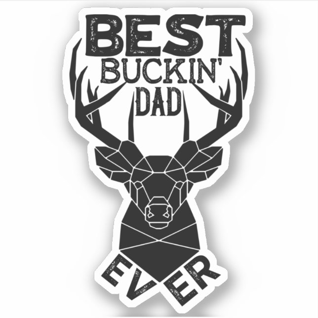 Mejor Pegatina de Buckin Dad (Anverso)