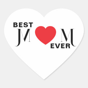 Mejor Pegatina de corazón de MAMÁ jamás - Encantad
