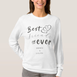 Mejor personalizado amigas para camiseta femenina